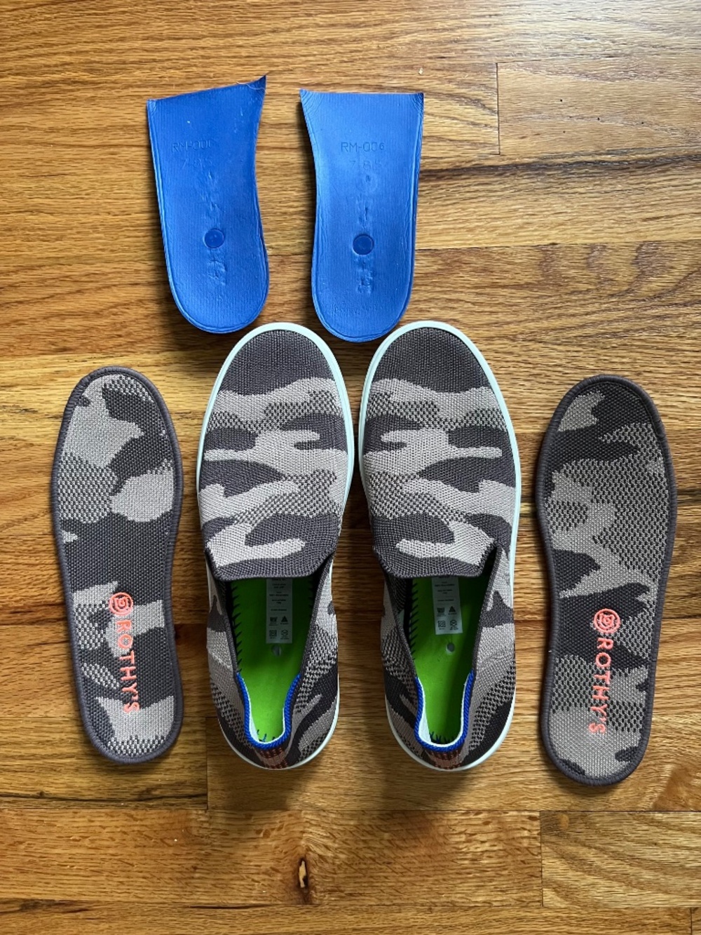 Rothy's Taupe Camo Slip On Sneakers